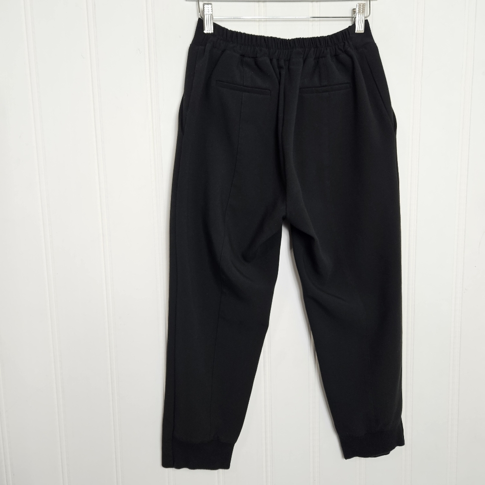 Rooka Pants Womens Size L Black Pull On Crop Jogger Hem Elastic Waistband - Picture 6 of 14